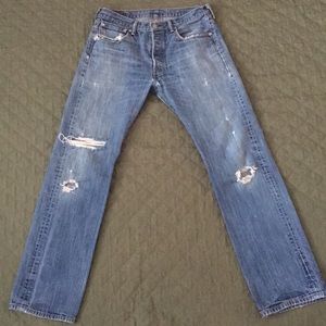 Levi’s 501 Naturally distressed
